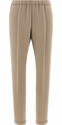 Beige Triacetate Casual Pants