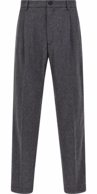 Gray Wool Casual Pants