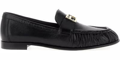 Black Lamb Leather Slip-On Loafers