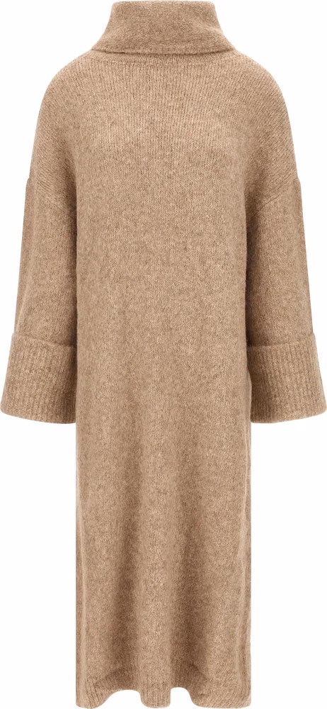 Entire Studios Beige Alpaca Leather Midi Dress