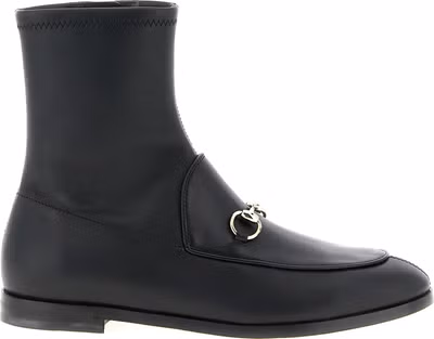 Black Lamb Leather Ankle Boots