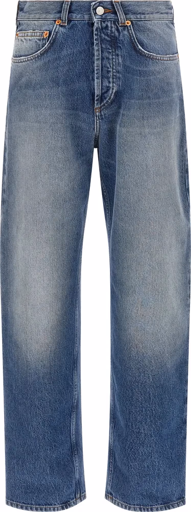 Magliano Blue Cotton Straight-Leg Jeans