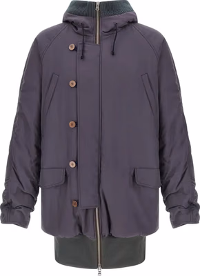 Purple Virgin Wool Parka