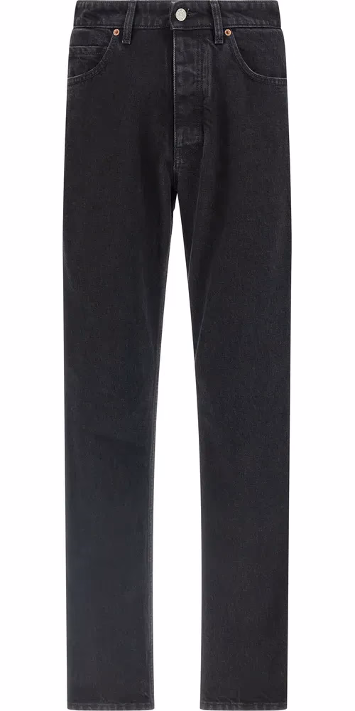 MM6 Maison Margiela Black Cotton Tapered Jeans