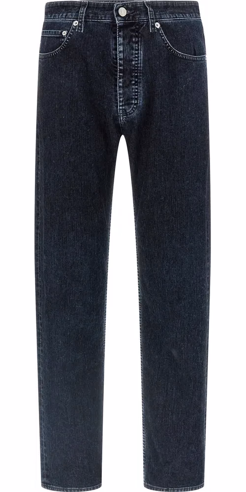 MM6 Maison Margiela Black Cotton Straight-Leg Jeans