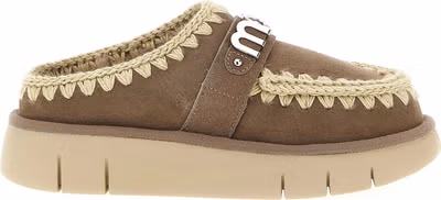 Brown Lambskin Clogs