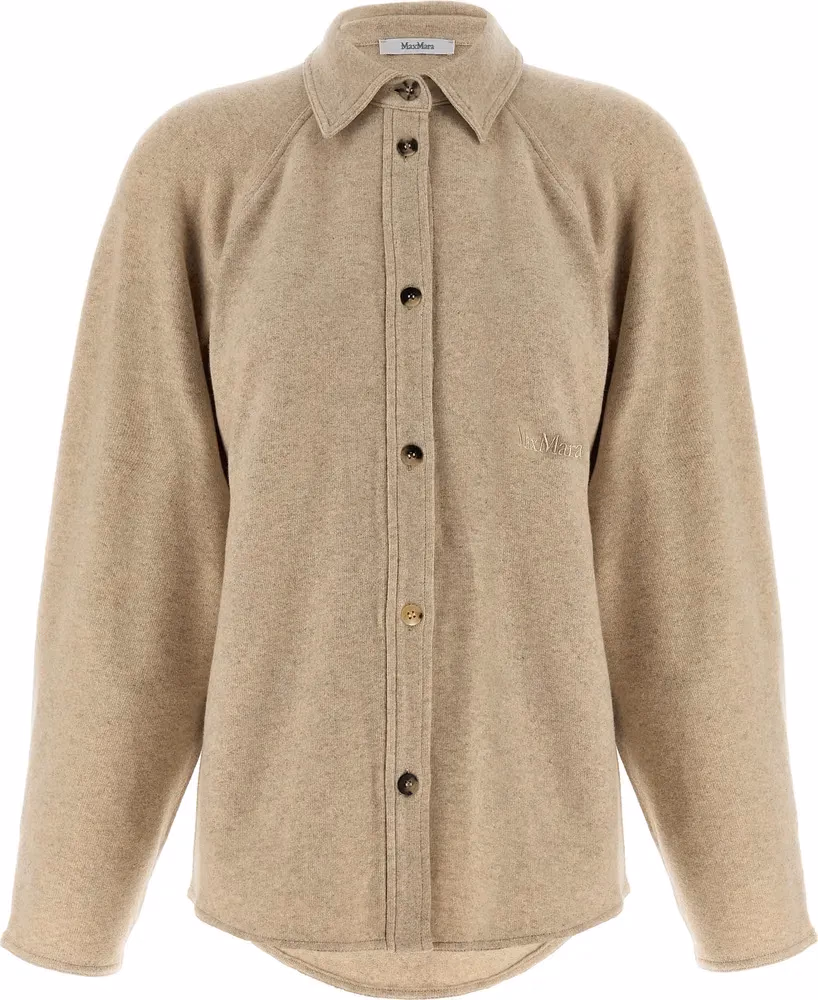 Max Mara Beige Cashmere Blouse