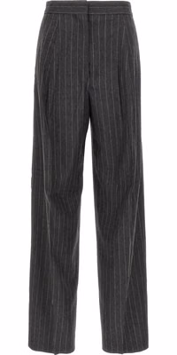 Gray Virgin Wool Dress Pants