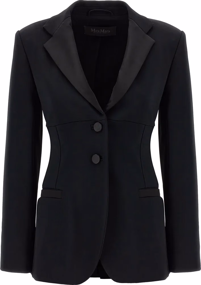 Max Mara Black Viscose Blazer