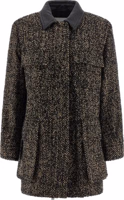 Multicolor Virgin Wool Shell Jacket