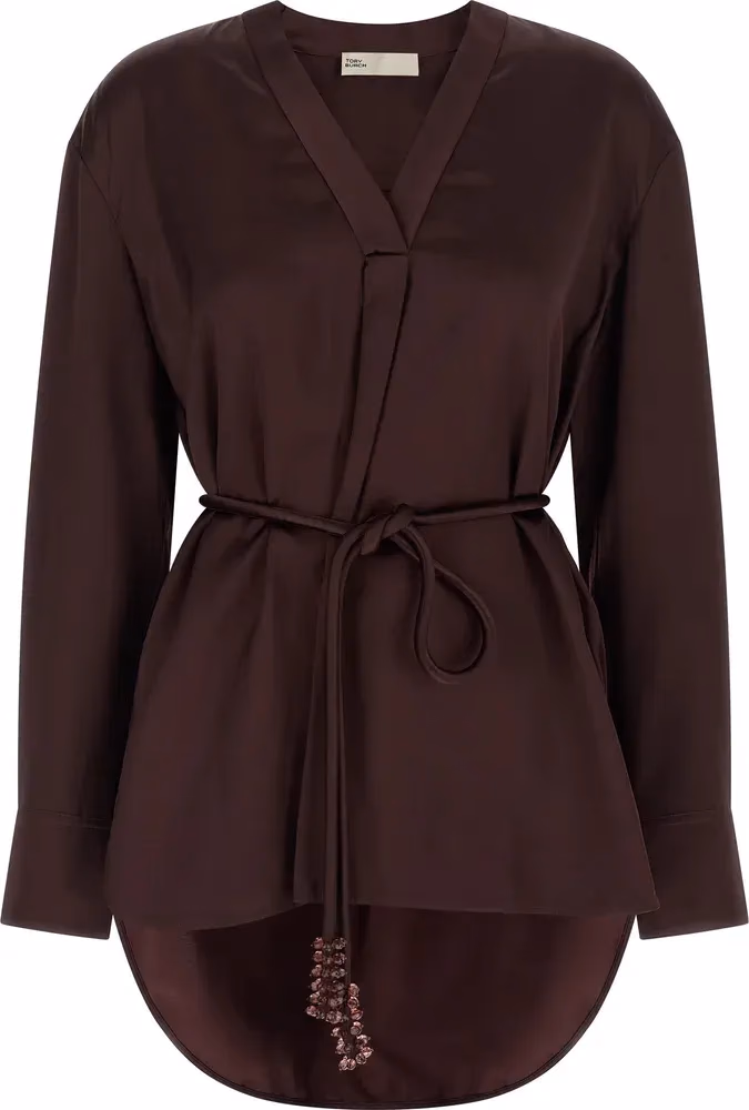 Tory Burch Bordeaux Viscose Blouse