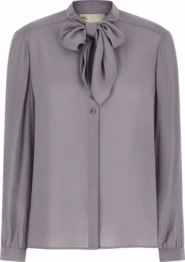 Tory Burch Gray Viscose Blouse