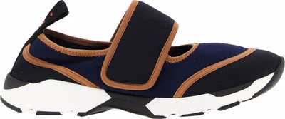 Blue Polyamide Low Top Sneakers