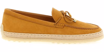 Beige Calfskin Slip-On Loafers