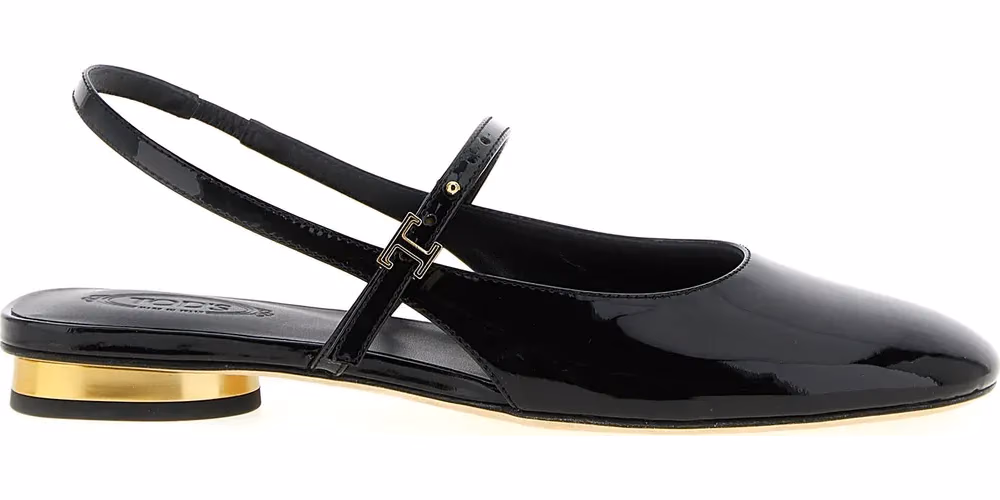 Tod's Black Calfskin Ballet Flats