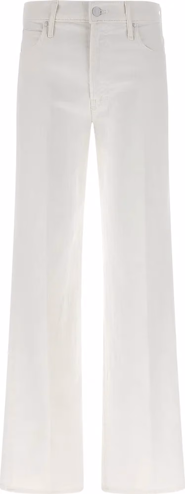 Mother Denim White Cotton Flared Jeans