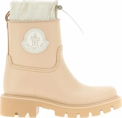 Beige Pvc Ankle Boots