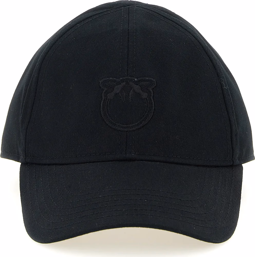 PINKO Black Cotton Cap (Baseball Hat)