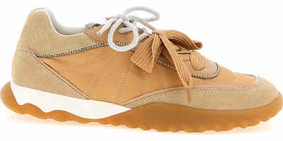 Beige Calfskin Athletic Sneakers