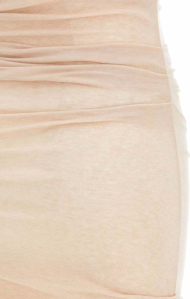 Elisabetta Franchi Beige Lycra Midi Dress