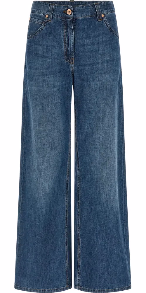 Brunello Cucinelli Blue Cotton Relaxed Fit Jeans
