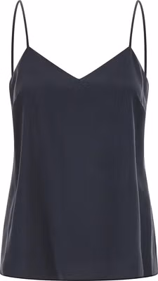 Gray Silk Sleeveles T-Shirt