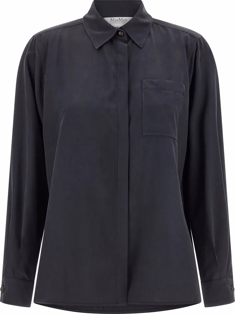 Max Mara Gray Silk Blouse