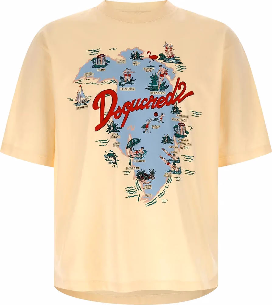 Dsquared² Beige Cotton T-Shirt
