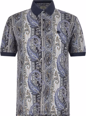 Blue Cotton Polo Shirt