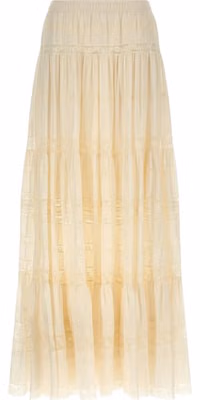 White Cotton Mini Skirt