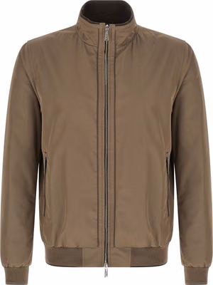 Beige Polyester Bomber