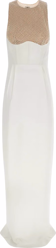 Elisabetta Franchi White Polyester Long Dress