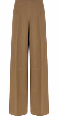 Brown Viscose Casual Pants