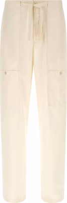 Beige Cotton Cargo Pants