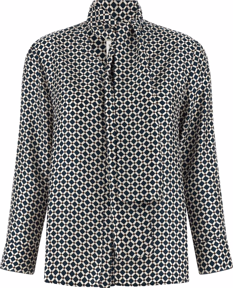 'S Max Mara Blue Silk Blouse