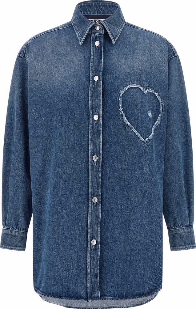 Moschino Blue Cotton Blouse