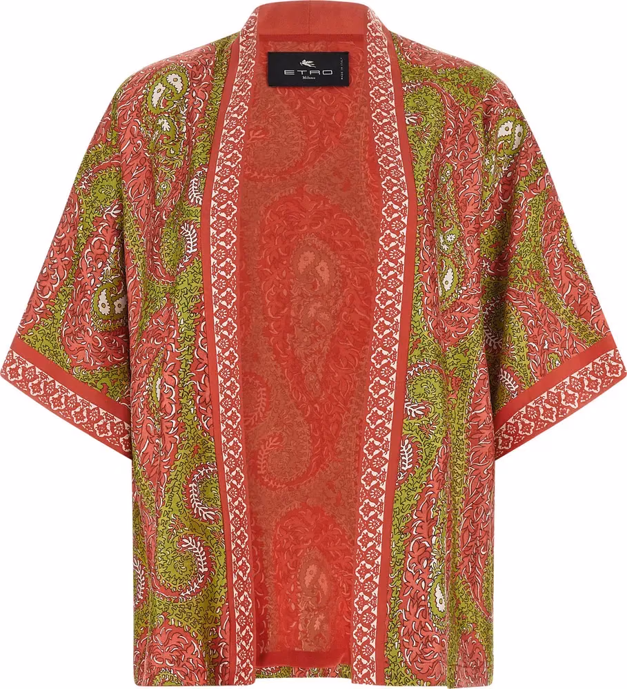 Etro Multicolor Silk Cardigan