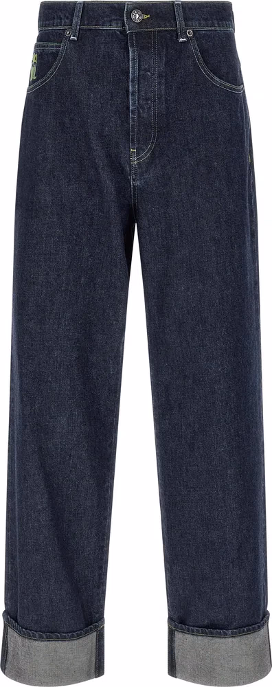 Marni Blue Cotton Straight-Leg Jeans