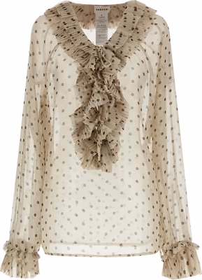 Beige Polyester Blouse