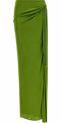 Bicolor Viscose Mini Skirt