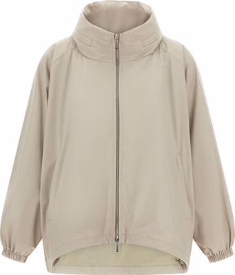 Gray Polyester Shell Jacket