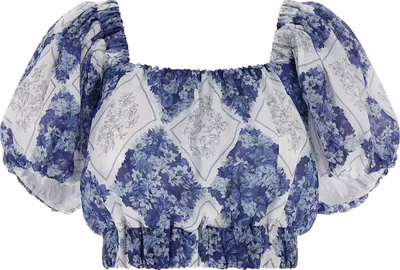 Blue Ramie Blouse