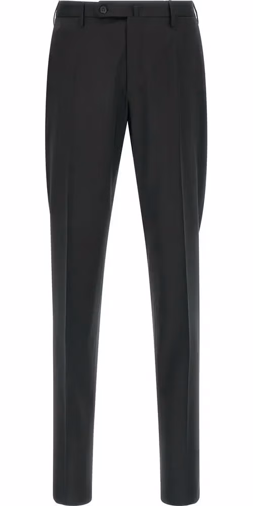 Incotex Black Virgin Wool Dress Pants
