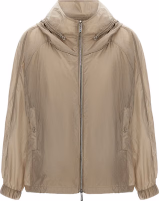Beige Polyester Shell Jacket