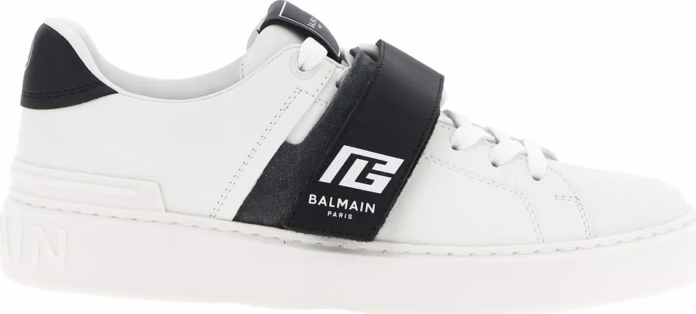 Balmain Bicolor Calfskin Low Top Sneakers