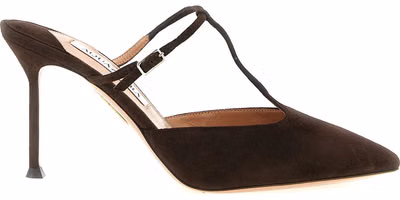 Brown Goatskin High Heel Pumps