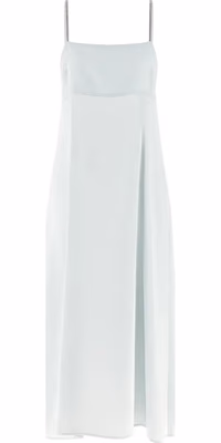 Blue Viscose Long Dress