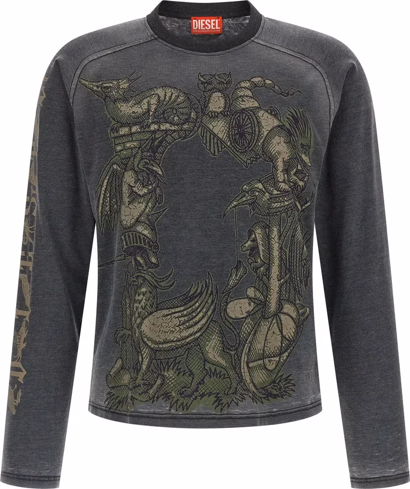 Diesel Gray Cotton Sportswear