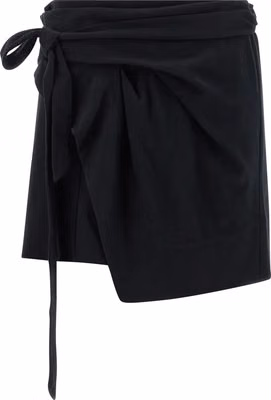 Black Cotton Long Skirt