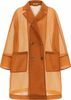 Orange Polyester Coat
